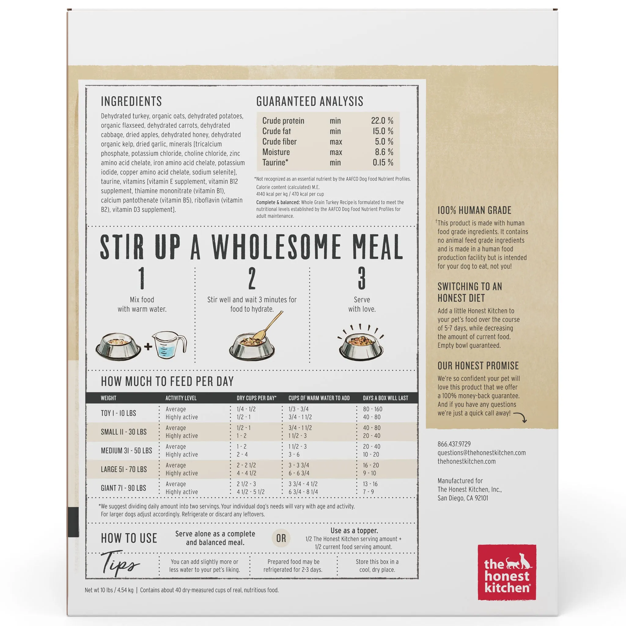 The Honest Kitchen Whole Grain Turkey Dog Food