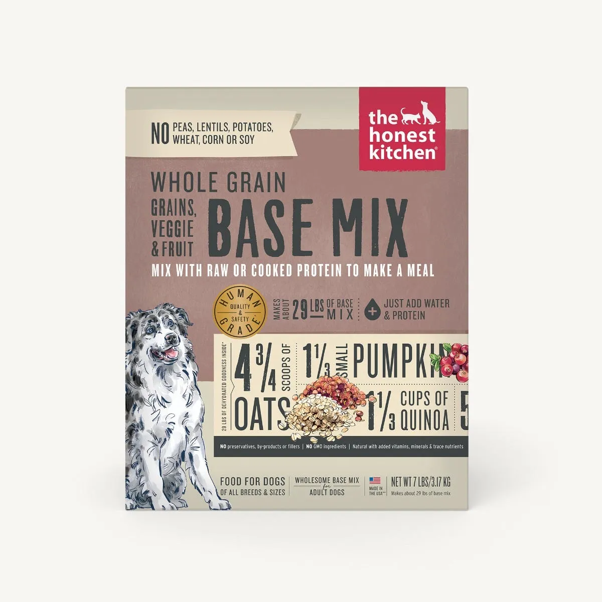 The Honest Kitchen Whole Grain, Veggie & Fruit Base Mix Dehydrated Dog Food