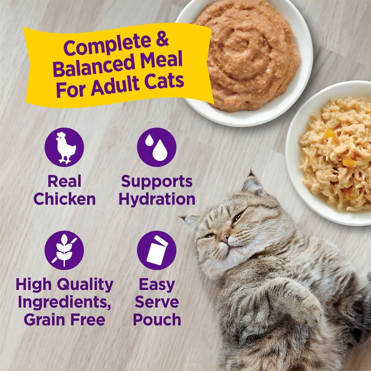 Wellness Appetizing Entrees Shredded & Mouse Favorites Poultry Variety Pack Pouches Wet Cat Food (8 pack)