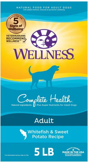 Wellness Complete Health Natural Adult Whitefish and Sweet Potato Recipe Dry Dog Food