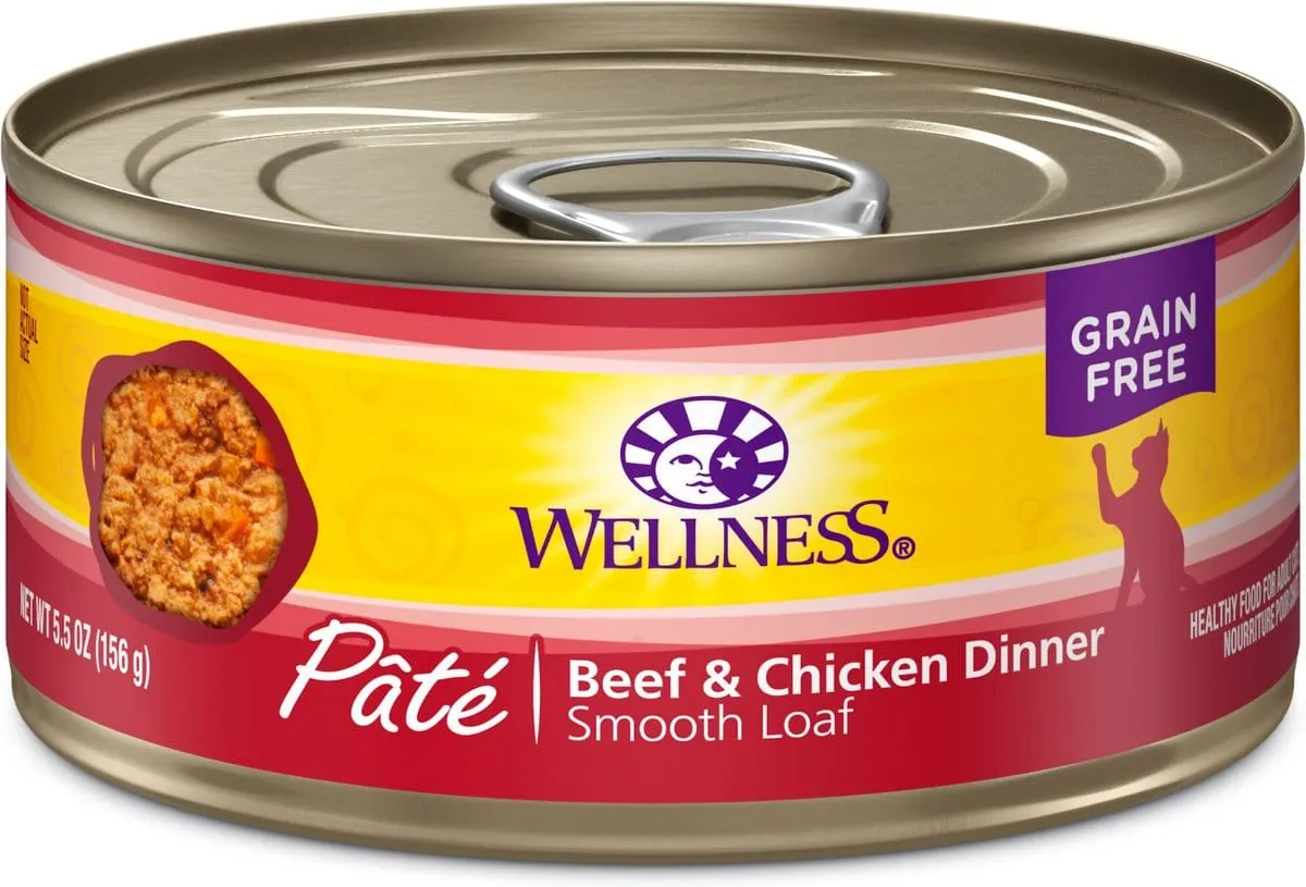 Wellness Complete Health Natural Grain Free Beef and Chicken Pate Wet Canned Cat Food