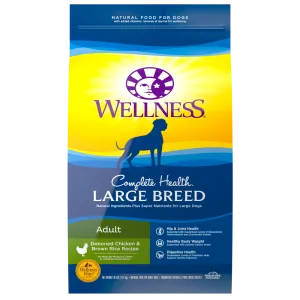 Wellness Complete Health Natural Large Breed Adult Chicken and Brown Rice Recipe Dry Dog Food