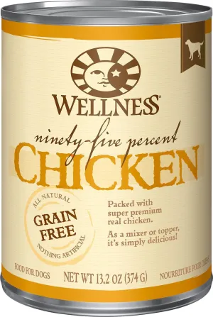 Wellness Natural Grain Free 95% Chicken Recipe Adult Wet Canned Dog Food