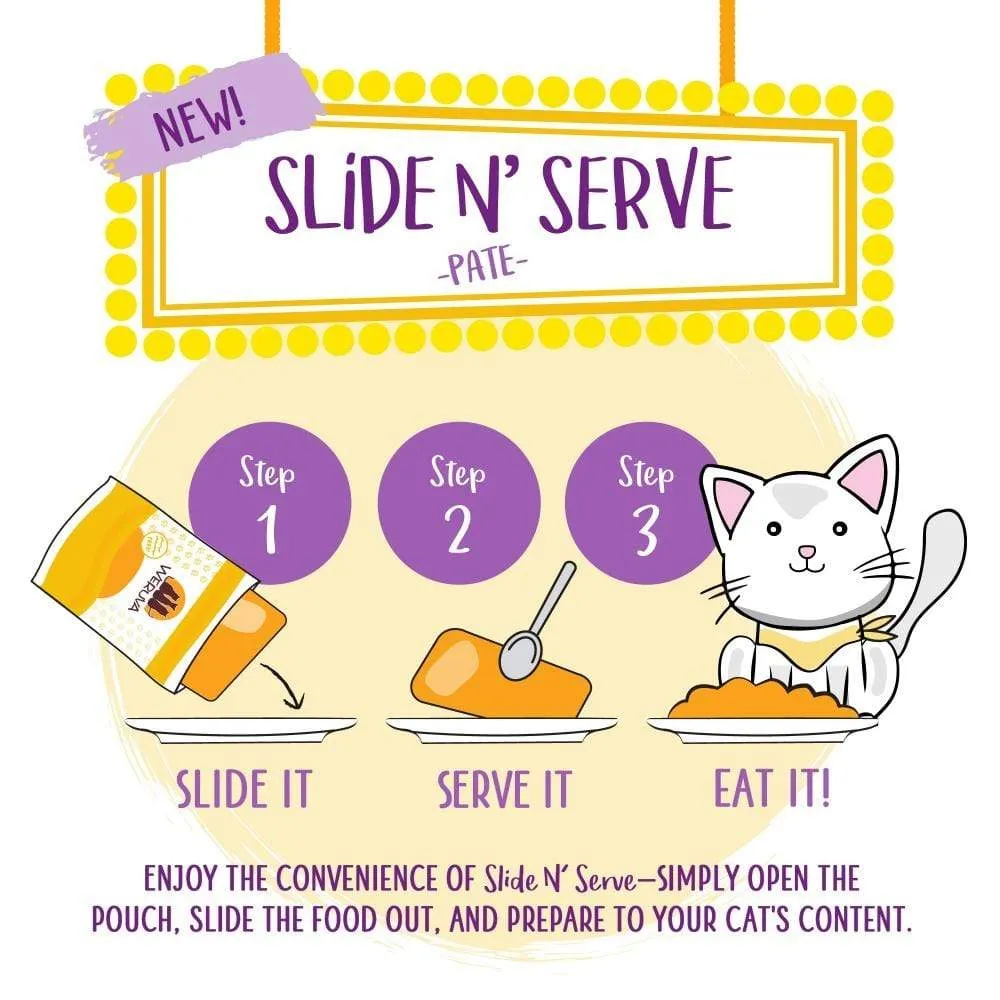 Weruva Slide N' Serve Grain Free The Slice is Right Wild Caught Salmon Dinner Wet Cat Food Pouch Single
