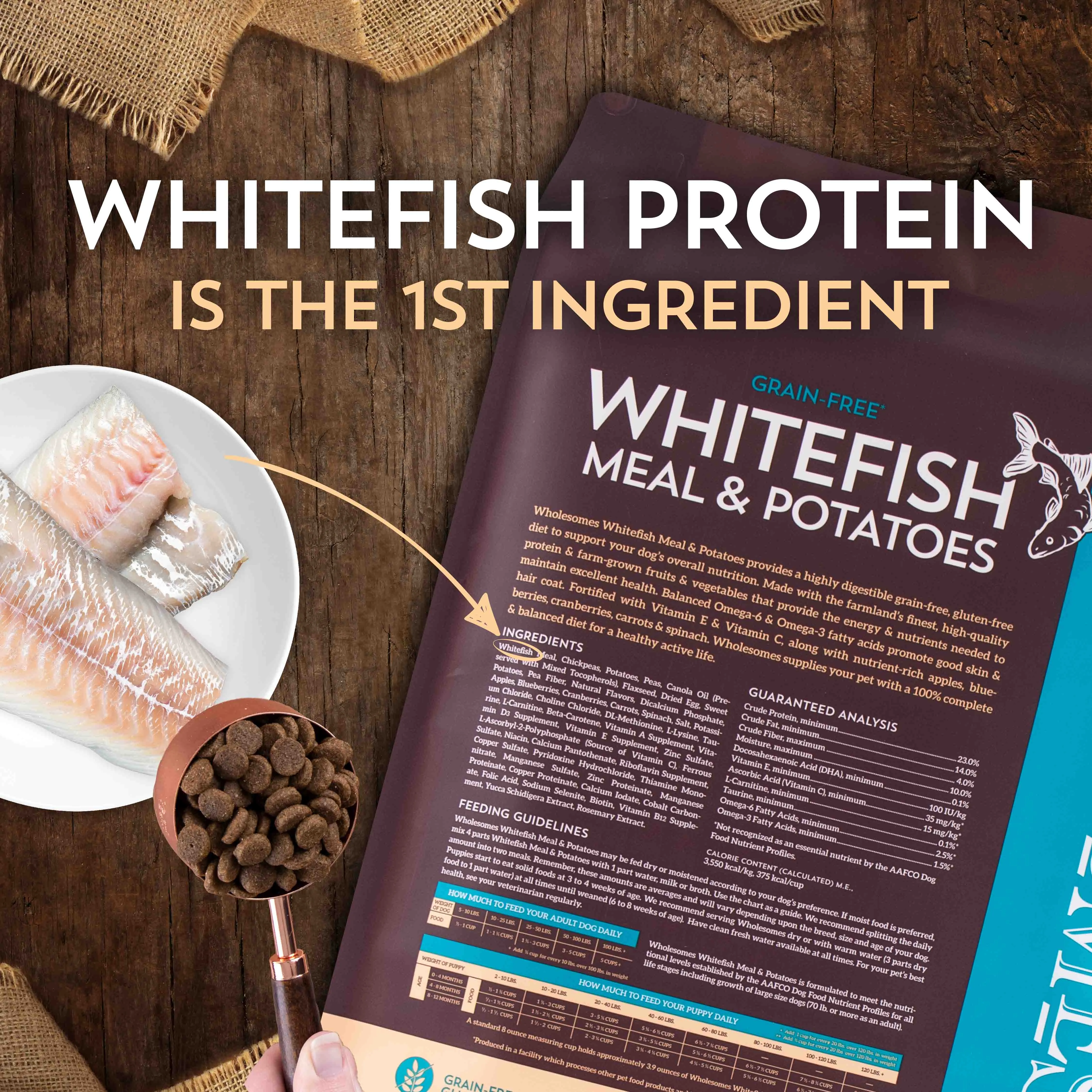 Wholesomes Whitefish Meal & Potatoes Grain-Free Dry Dog Food 35 lb