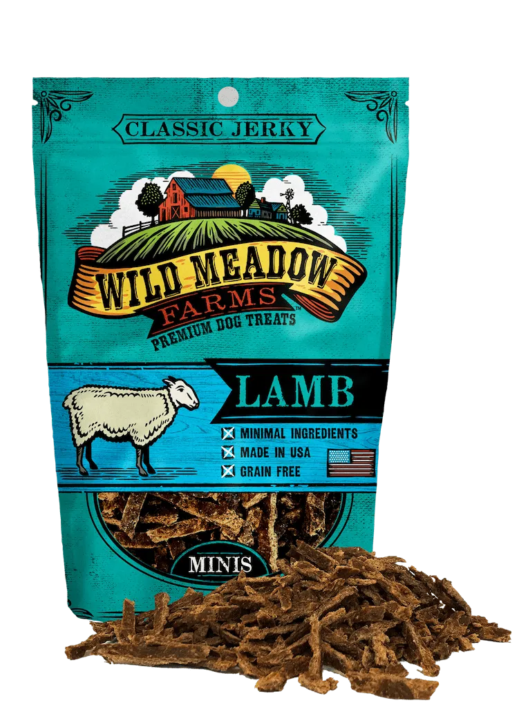 Wild Meadow Farms Classic Lamb Jerky Minis Treats for Dogs
