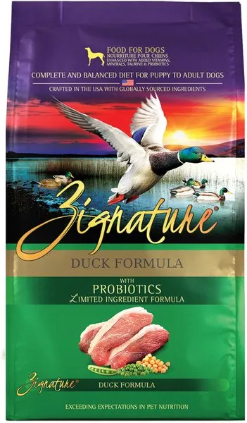 Zignature Limited Ingredient Diet Grain Free Duck Recipe Dry Dog Food