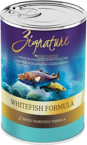 Zignature Limited Ingredient Diet Grain Free Whitefish Recipe Single Canned Dog Food