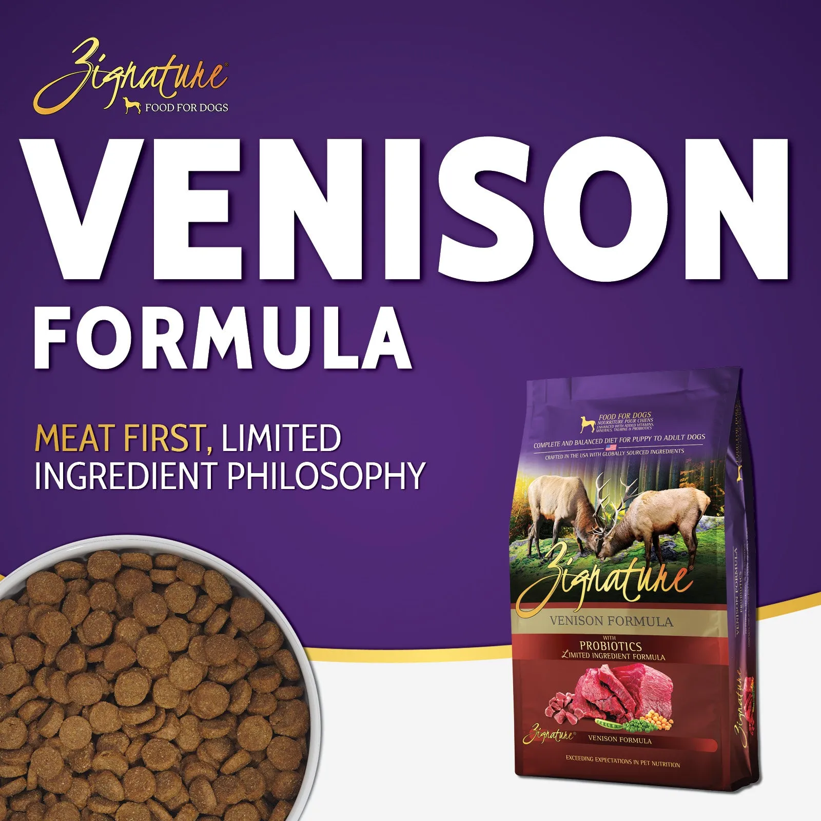 Zignature Venison Formula Dry Dog Food