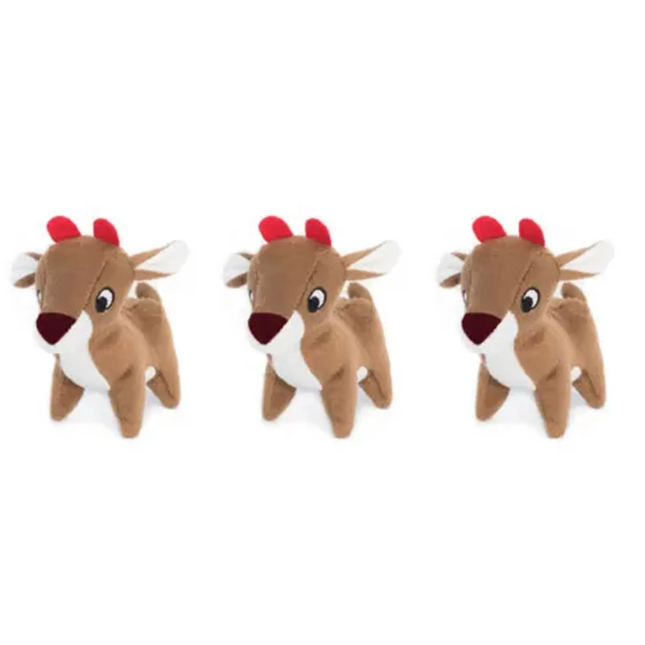 Zippy Paws Holiday Miniz Reindeer Dog Toys
