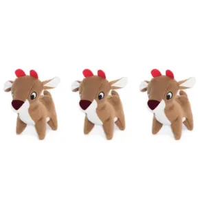 Zippy Paws Holiday Miniz Reindeer Dog Toys