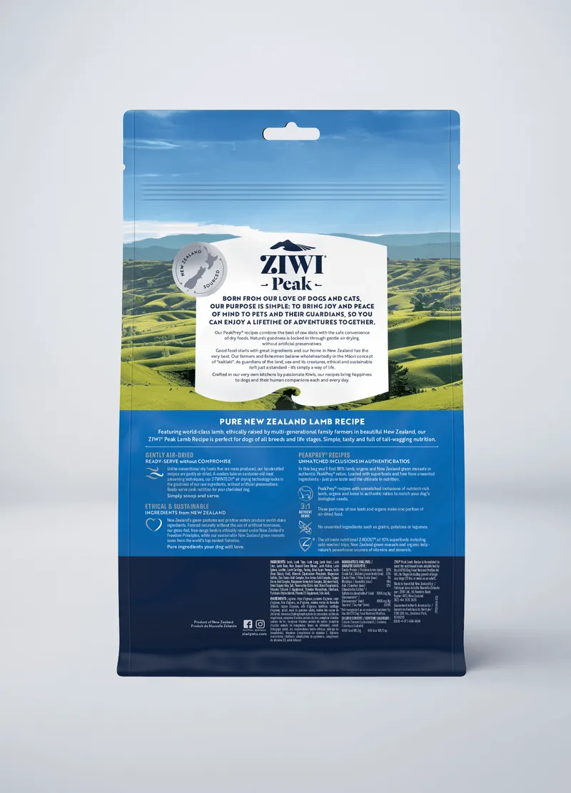 ZIWI Peak Grain Free Air-Dried Lamb Recipe Dry Dog Food