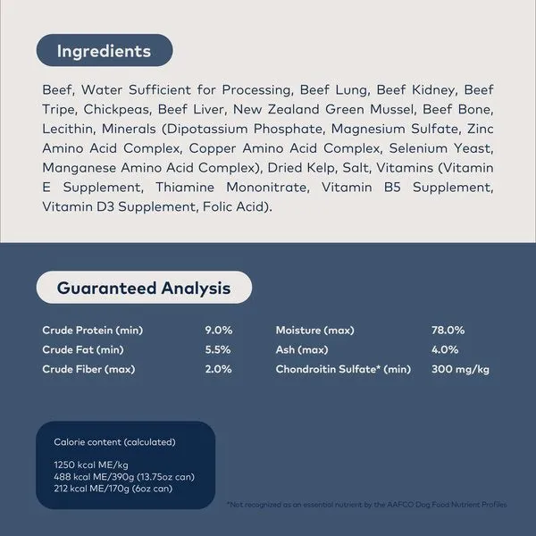ZIWI Peak Grain Free Beef Recipe Canned Dog Food