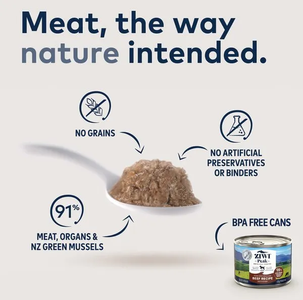 ZIWI Peak Grain Free Beef Recipe Canned Dog Food
