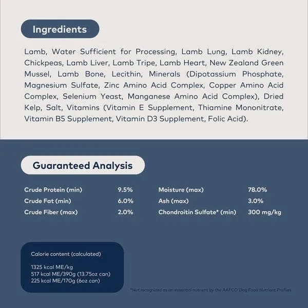 ZIWI Peak Grain Free Lamb Recipe Canned Dog Food
