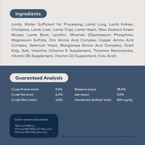 ZIWI Peak Grain Free Lamb Recipe Canned Dog Food