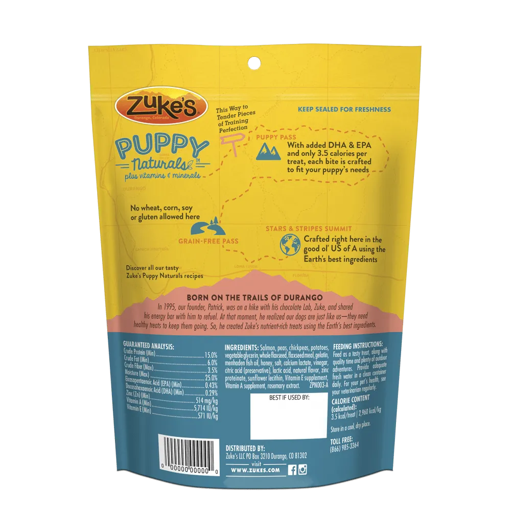 Zuke's Puppy Naturals Grain Free Salmon and Chickpea Dog Treats
